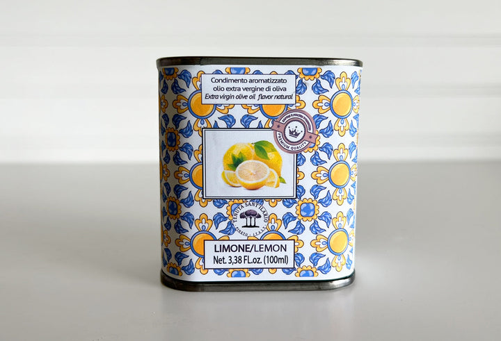 Italian Infused Extra Virgin Olive Oil, Lemon 100ml tin