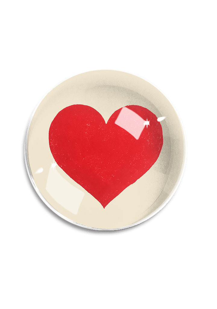 red heart paperweight