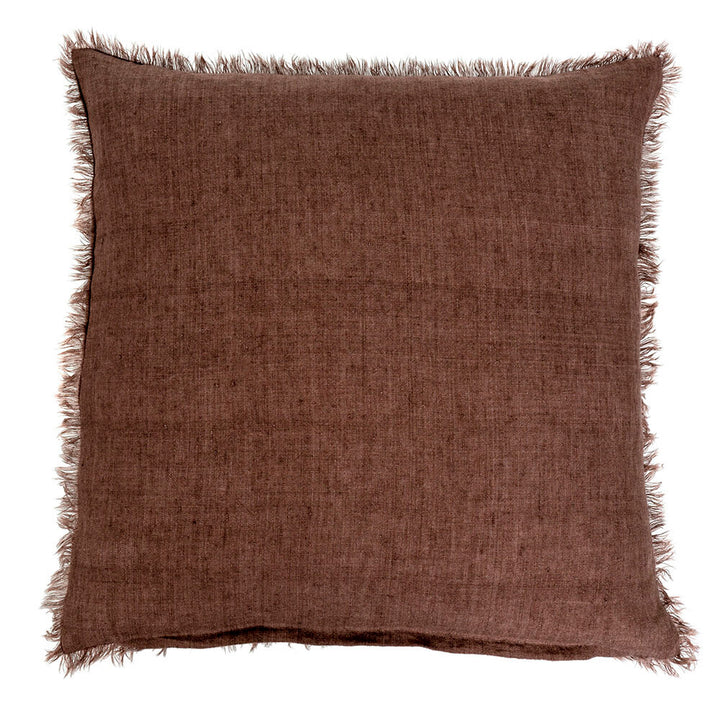 brown throw pillow