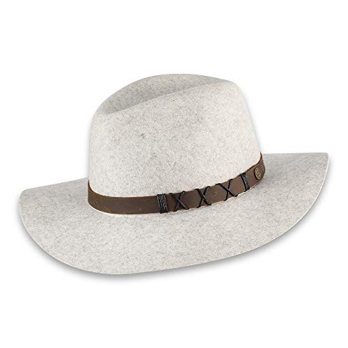 grey hat leather band