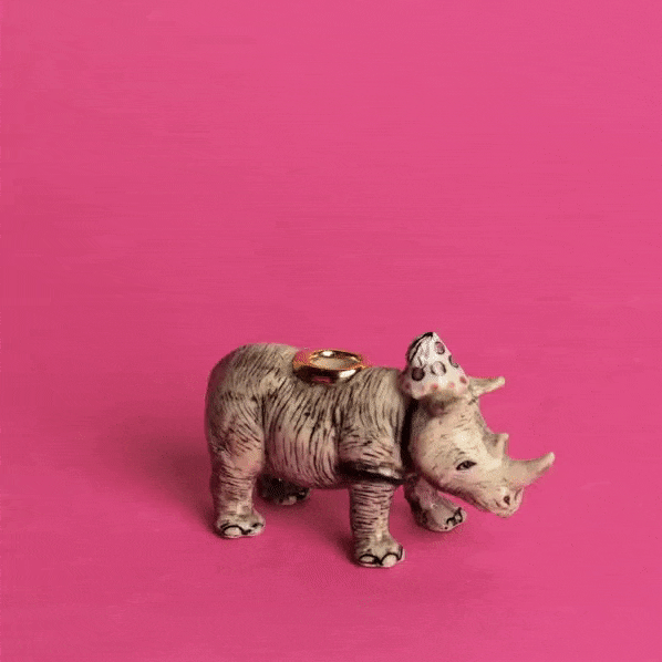 Rhino Party Animal Cake Topper