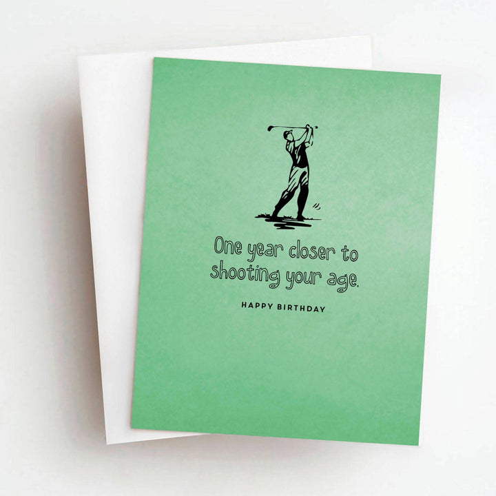 Shooting Your Age Golf Birthday Greeting Card