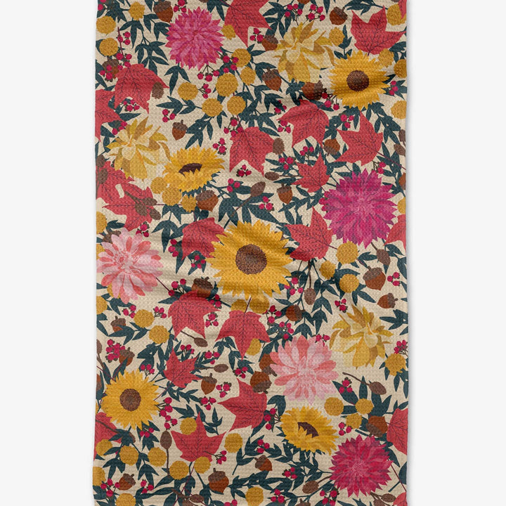 Autumn Blooms Tea Towel