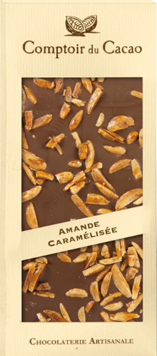 Comptoir du Cacao Milk chocolate bar w/ caramelized almonds