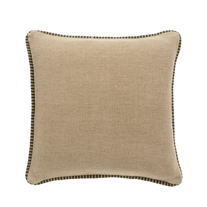Honfleur Linen Pillow, Charcoal, 20x20