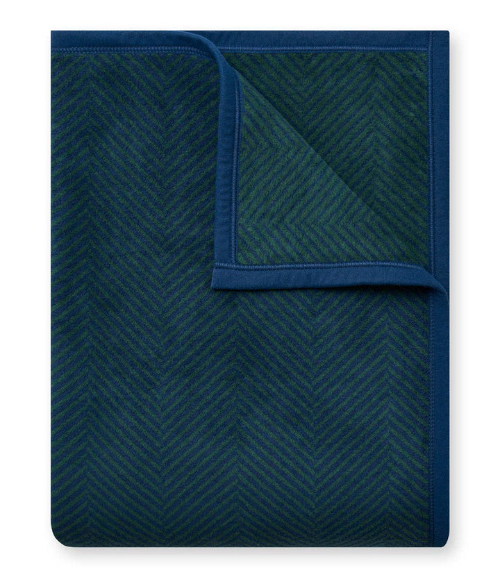 Harborview Herringbone Blue Spruce Blanket