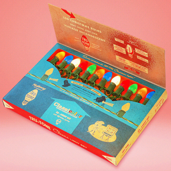 Vintage Style LED Christmas Lights - C7 25-Light Set