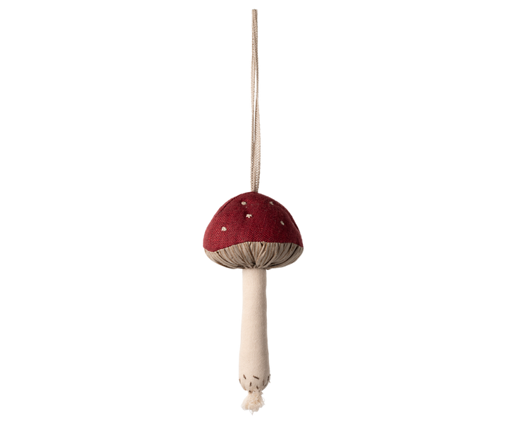 Mushroom ornament - red