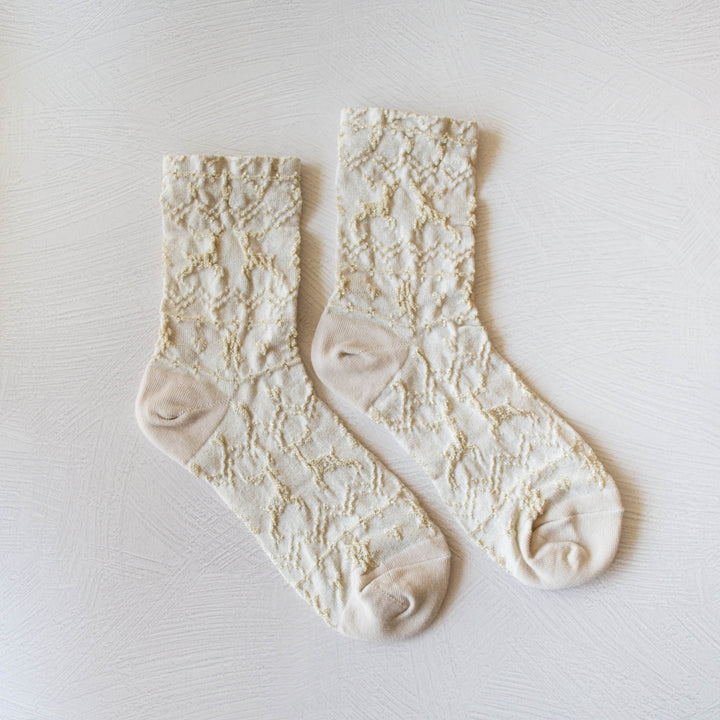 Christmas Glitter Socks, beige