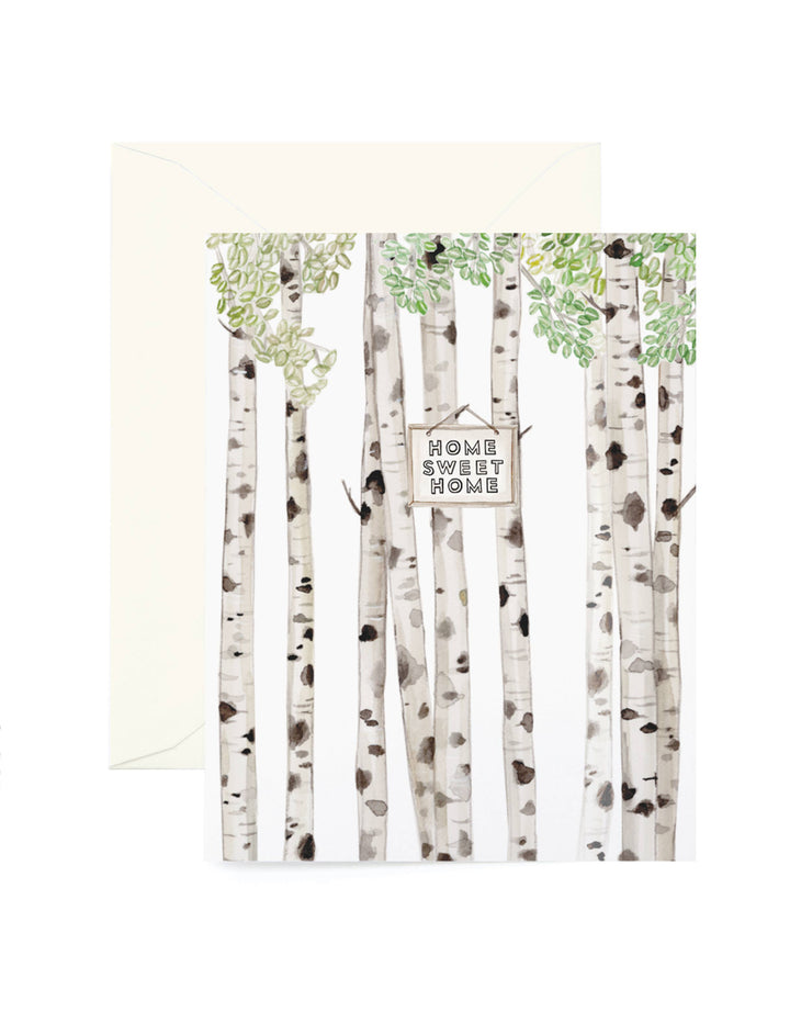 Birch New Home Greeting Card