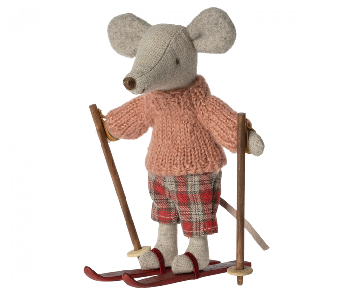 Winter mice with ski set, Big sister