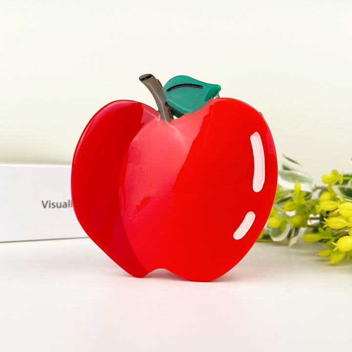 Apple Shaped Hair Claw Clip