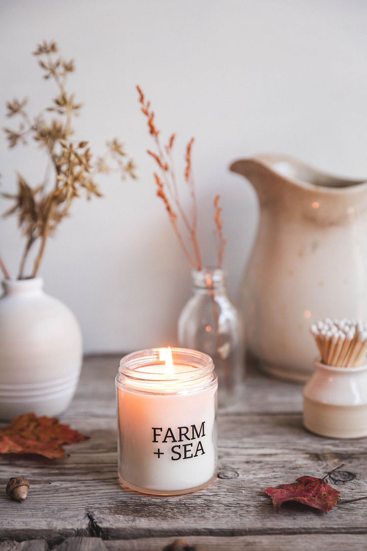 spiced tobacco candle + Saddle Leather Flame Company TX related snippet on the back Tobacco and Spice Candle, 14oz