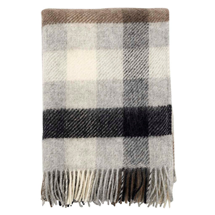 Gotland Woven Wool Throw, Multi Grey