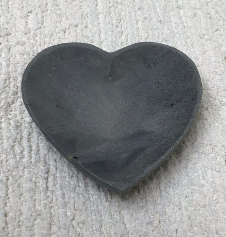 Soapstone Grey Heart Soap Dish