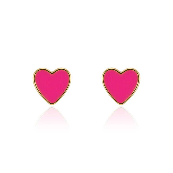 Enamel Heart Studs (variety)