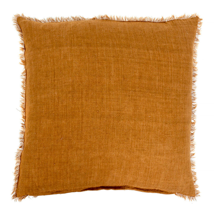 Lina Linen Pillow, Gold, 24x24