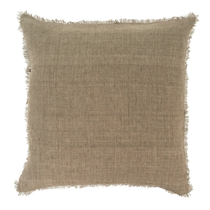 Lina Linen Pillow, Mink, 24x24