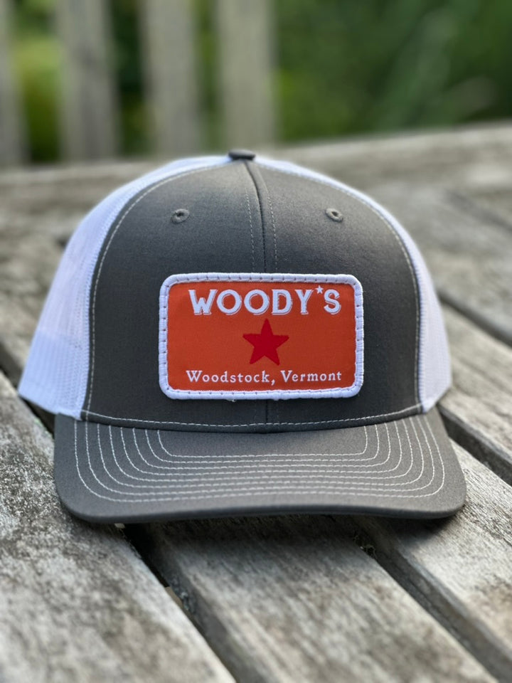 Woody's Trucker Hat,  charcoal/white