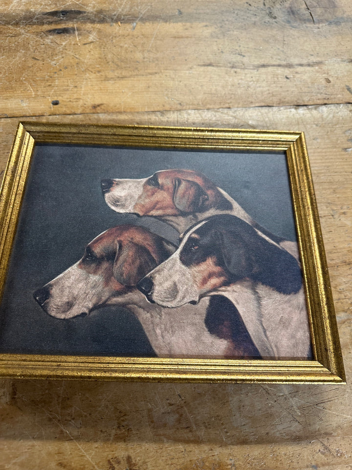 Three Hounds Vintage Art, minna gold frame, 8x10