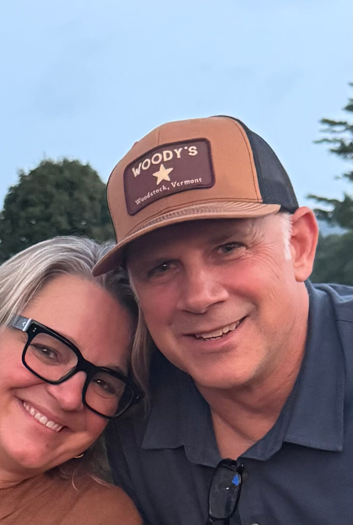 Woody's Trucker Hat,  Caramel/Black