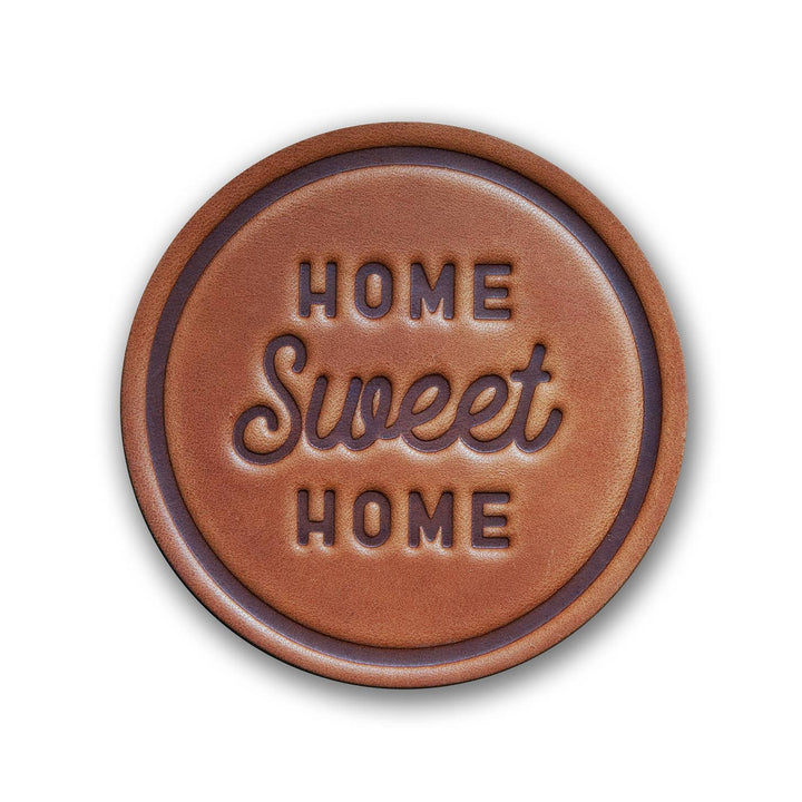 Home Sweet Home Leather Coaster