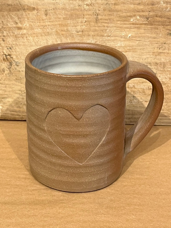 LWP Big Mug, heart, 20 oz, unglazed outside