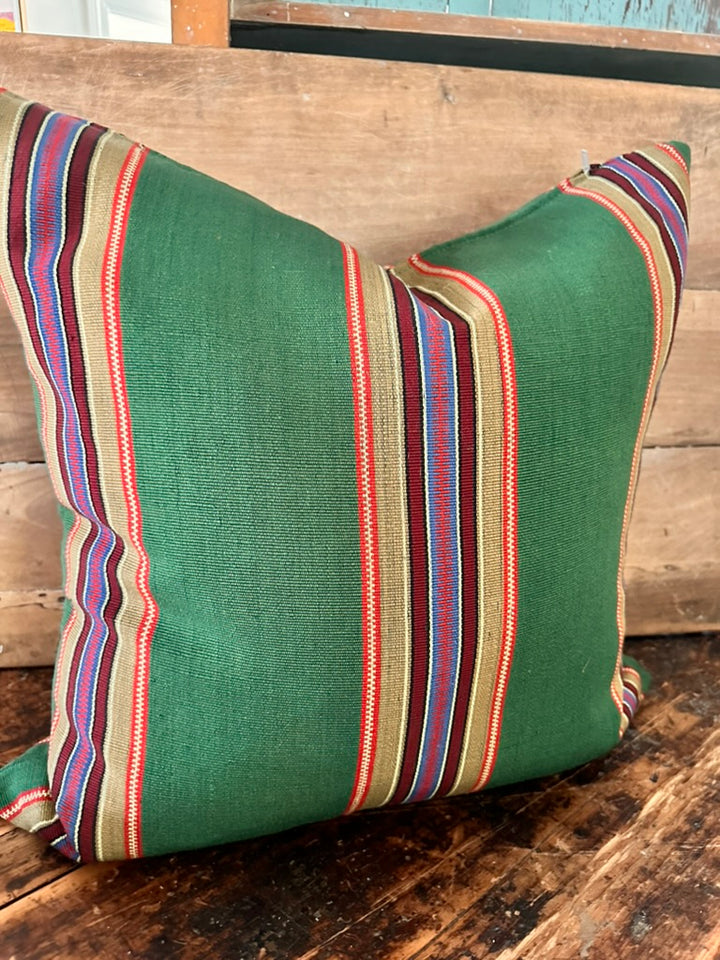 Vintage French Ticking Pillow with down insert