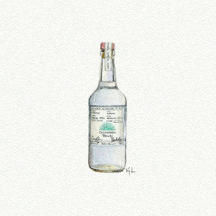 Casamigos Tequila Miniature Watercolor Painting - Art Print
