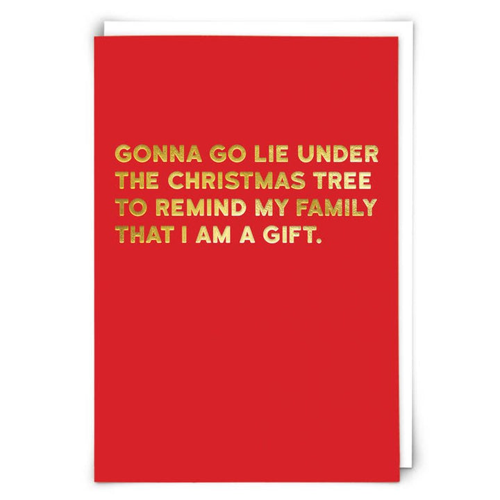 Holiday Lie Under Greeting Card