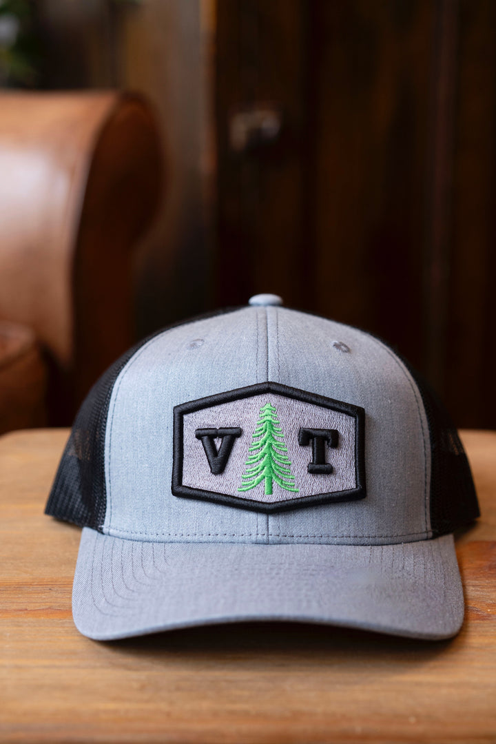 Vermont 3D Hexagon Snapback, Grey/Black