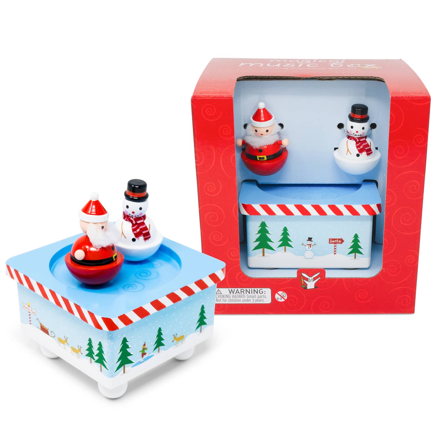 Dancing Santa & Frosty Christmas Music Box – Woody's Mercantile