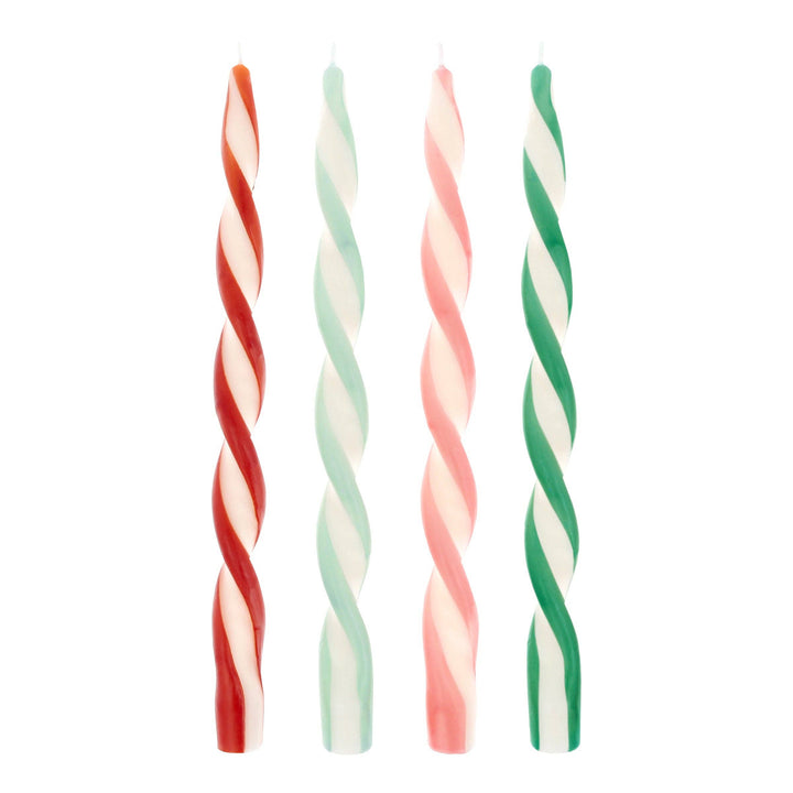 Assorted Stripe Twist Candles