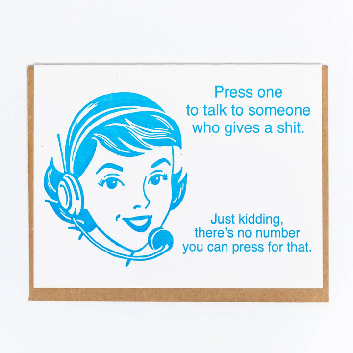 Press One Greeting Card