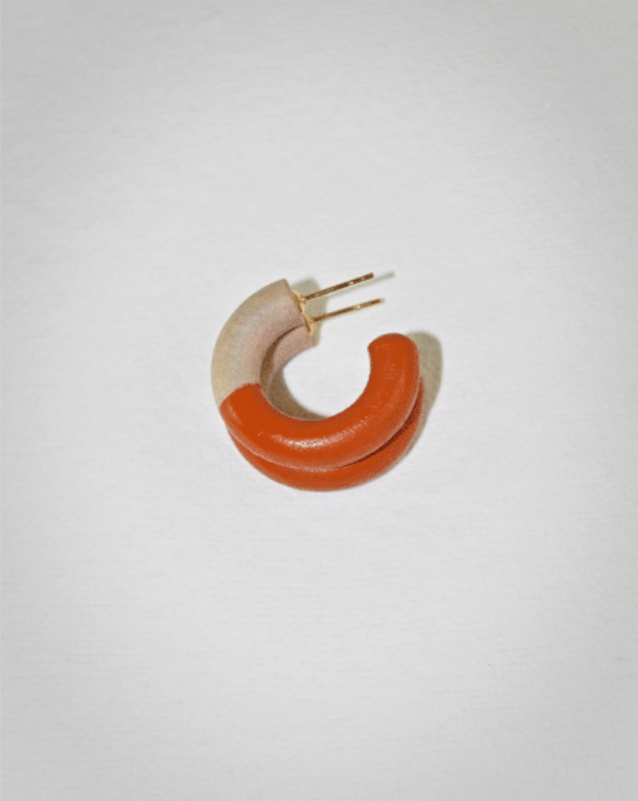 orange stripe hoop