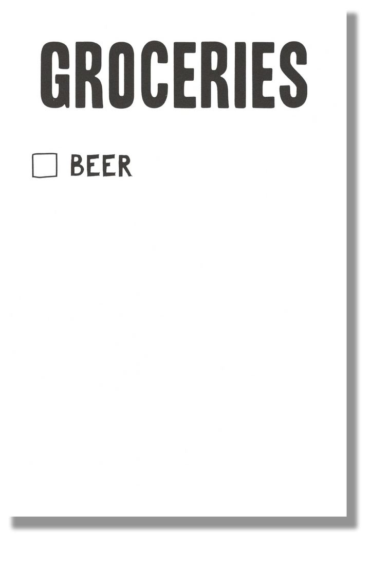 Groceries/Beer Notepad