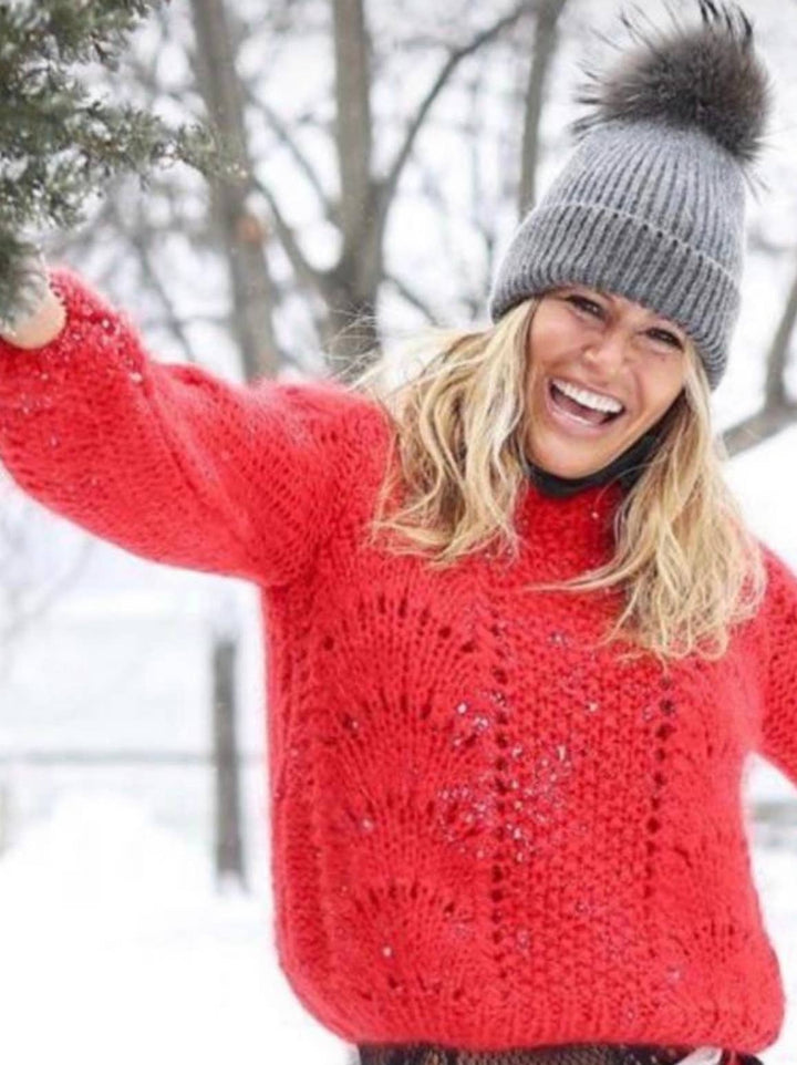 10 Colors Lux Loro Cashmere winter Hats, Beanie FUR pom