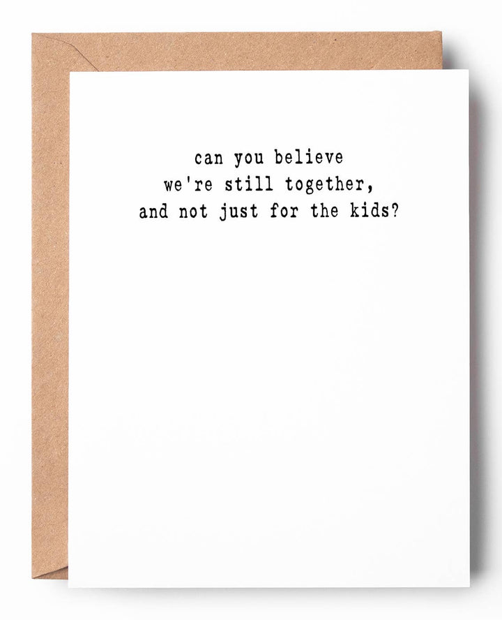 Still Together Funny Letterpress Anniversary Card