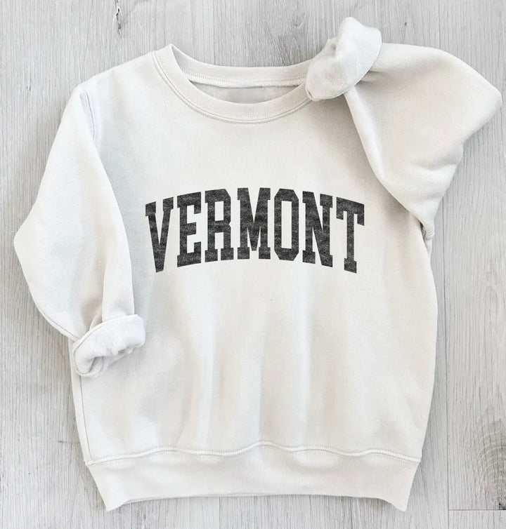 Vermont Toddler Unisex Graphic Sweatshirt, Heather Dust