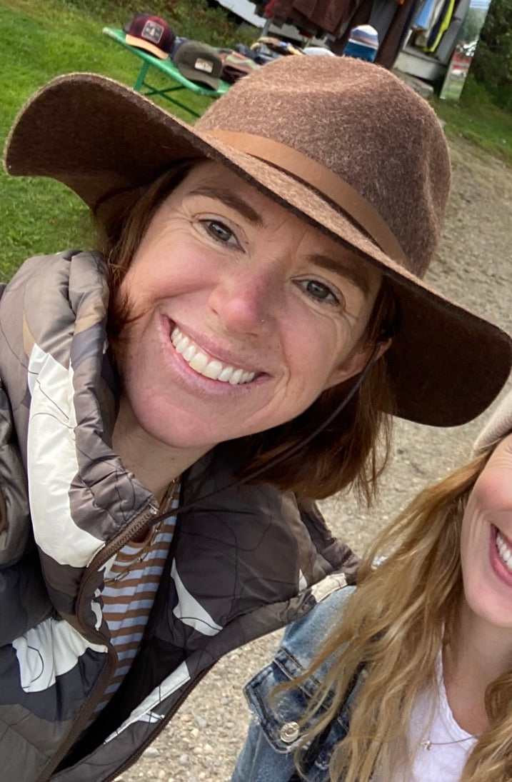 brown leather banded hat