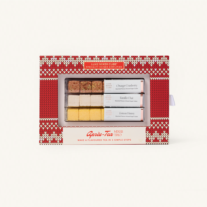 Winter Tea Cube Kit for Hot Drinks, 3 Gourmet Flavors