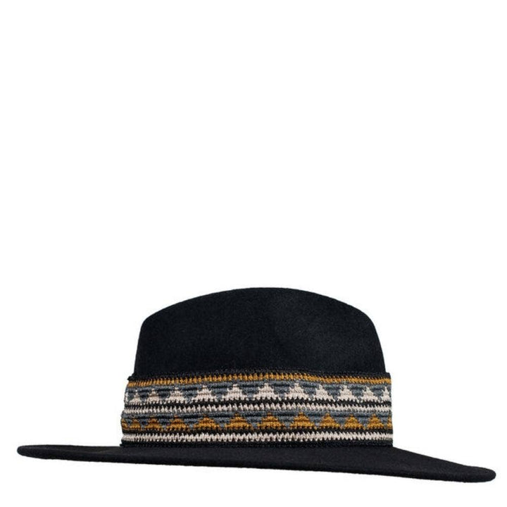 WIDE BRIM HAT - knit braid