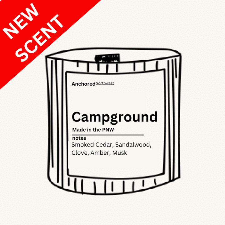 Campground Wood Wick Rustic Farmhouse Soy Candle