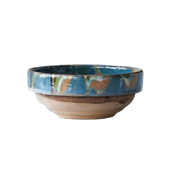Cottage Crafted Bowl, Marbleized Blue, Mini