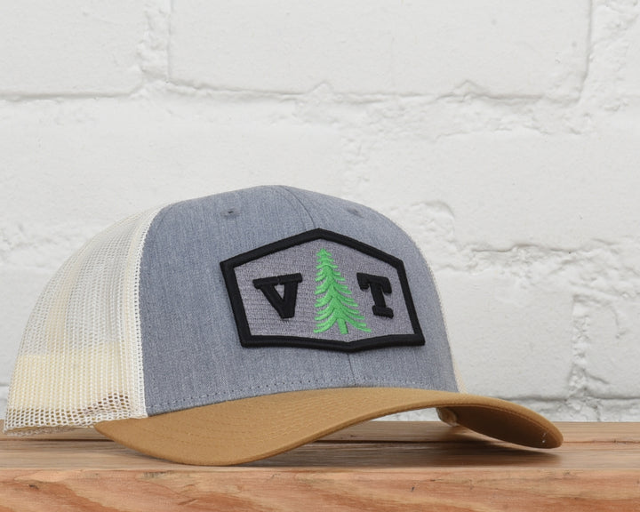 Vermont 3D Hexagon Snapback, Birch/Cream