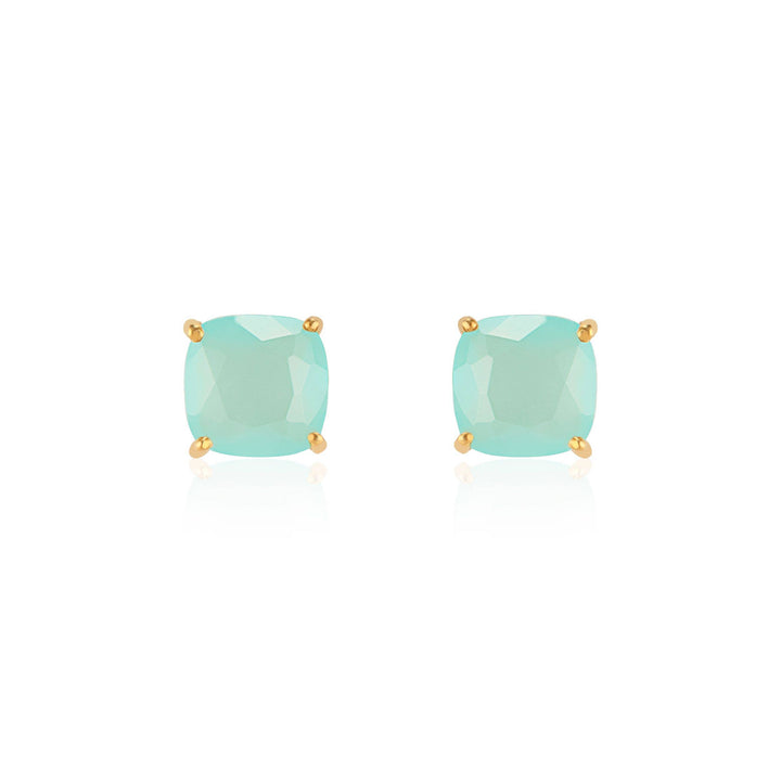 Emmy Studs | Aqua Chalcedony