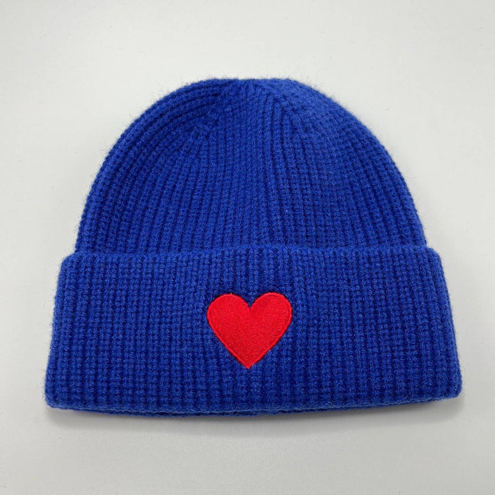 Signature Heart Beanie, Royal Blue
