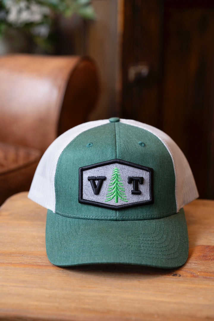 Vermont 3D Hexagon Snapback Hat | Heather Green/Grey