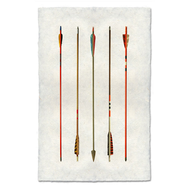 Arrow Study #3, 20 x 30 , nepalese handmade