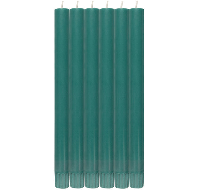 BCS, Eco Dinner Candle, beryl green, set of 6